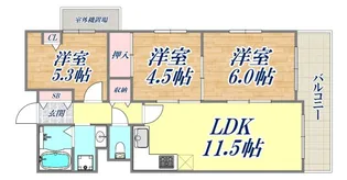 本山センチュリーマンション【7階】の間取り