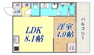 LEROY駒ヶ林【1階】の間取り