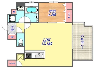 メゾンエスプリ生田【11階】の間取り