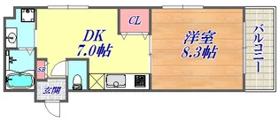 ピスタ中山手通【4階】の間取り
