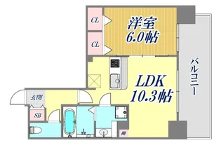 アプリーレ神戸元町【7階】の間取り
