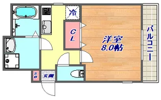 ブリランテ住吉【1階】の間取り
