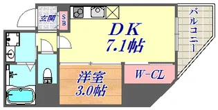 セレニテ神戸元町クレア【4階】の間取り