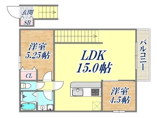 フォルモント長田【2階】の間取り