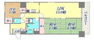 グランドプラザ神戸パート2【6階】の間取り