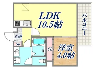 アリビラ六甲【3階】の間取り