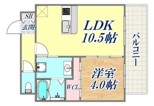 アリビラ六甲【1階】の間取り