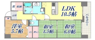 ハートランド甲南【6階】の間取り