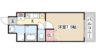 アドバンス神戸グルーブ【8階】の間取り