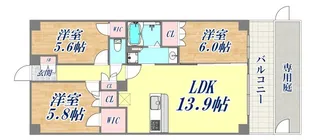 ミレーネ神戸住吉本町【1階】の間取り
