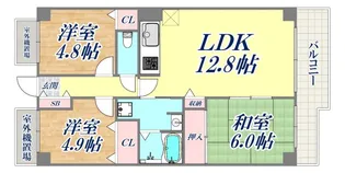 プランドール兵庫駅南通【6階】の間取り