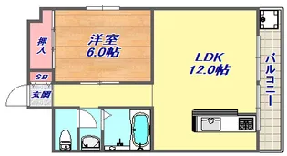 灘ロイヤルハイツ【4階】の間取り