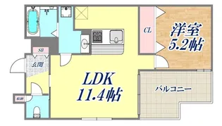 プレサンス三宮花時計前【15階】の間取り