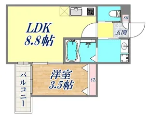 ALEGRIA長田蓮宮通【1階】の間取り