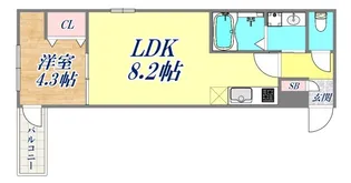 ALEGRIA長田蓮宮通【1階】の間取り