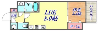 SERENiTE三宮【5階】の間取り
