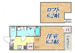 ハーモニーテラス深江南町【1階】の間取り