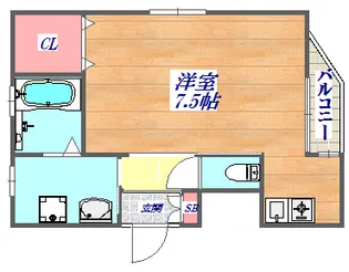 六甲ローズマンション【502号室】の間取り