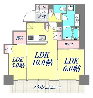 ベイシティタワーズ神戸EAST【11階】の間取り