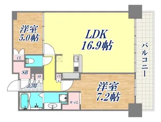 ベイシティタワーズ神戸EAST【21階】の間取り