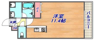パレス東洋神戸6号館【2階】の間取り