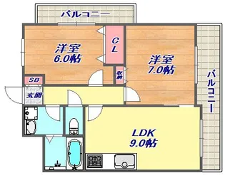 パレス東洋神戸館【3階】の間取り