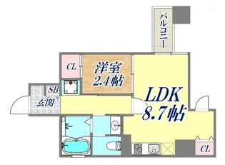 ネクストステージ神戸元町【8階】の間取り