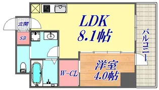 ブエナビスタ神戸駅前【10階】の間取り