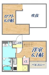 maison de cercle(メゾン ドゥ セルクル)【2階】の間取り