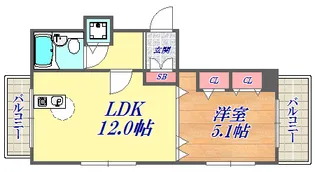 ロイヤル神戸下山手【6階】の間取り