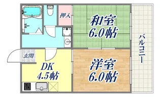 ロイヤルコート山本通【2階】の間取り
