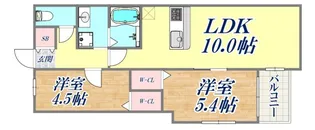 ベネフィス芦屋【1階】の間取り