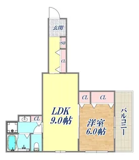 アリビア明神町B棟【3階】の間取り
