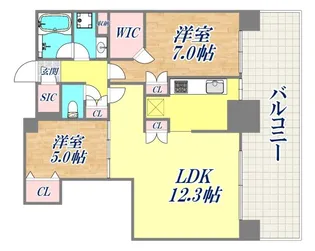 シティタワー神戸三宮【33階】の間取り