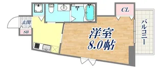 ビエント花隈【8階】の間取り