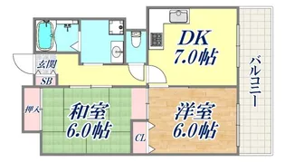 コスタレイ神戸三宮【4階】の間取り