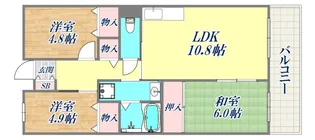 脇の浜高層住宅 11号棟【6階】の間取り
