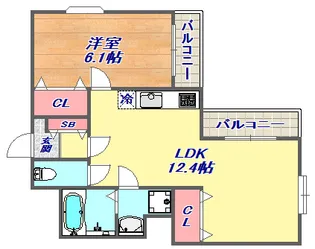 メインステージ弓木町【1階】の間取り