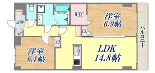 エアリーヒルズ芦屋【4階】の間取り