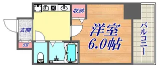 エステムコート神戸【602号室】の間取り