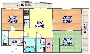 ガイ御影【3階】の間取り