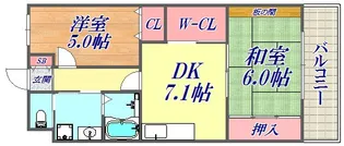 プラージュ御崎【2階】の間取り