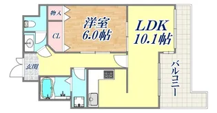 プレシオ六甲道【5F号室】の間取り