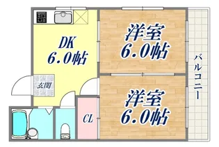 福家ハイツ【4階】の間取り