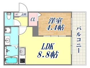 グランユイナス塩屋【3階】の間取り