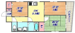 サンビルダー六甲駅前【4階】の間取り