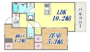 サンビルダープラス高羽ガーデン【1階】の間取り