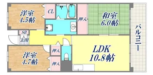 灘の浜高層住宅5号棟【6階】の間取り
