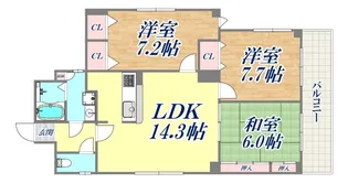 ライオンズマンション神戸元町通【4階】の間取り