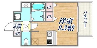 プレサンス神戸裁判所前デリシア【4階】の間取り